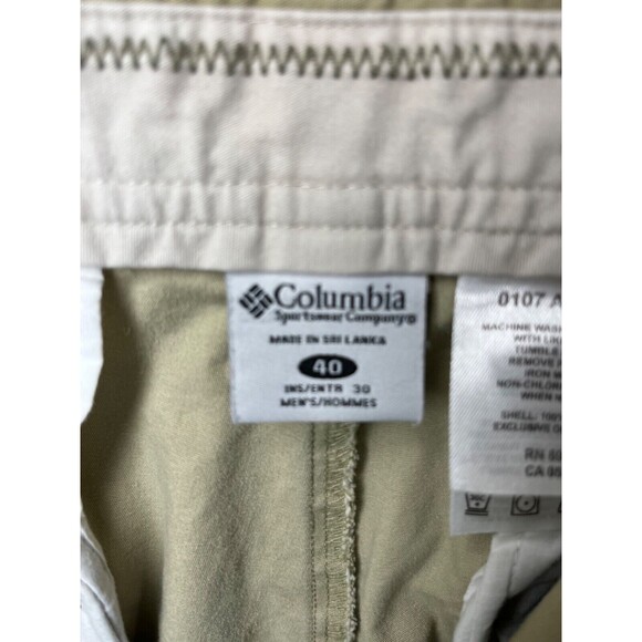 Columbia Men's Casual Pants Straight Tan Size 40 x 30 Cell phone pocket - Picture 8 of 9